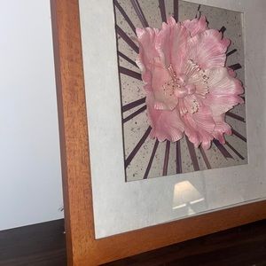 Beautiful handcrafted hibiscus shadow box frame